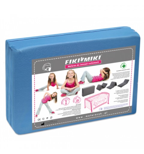 Fiki Miki - Materac do ćwiczeń ruchowych 120x60x5 | niebieskie